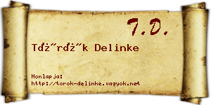 Török Delinke névjegykártya
